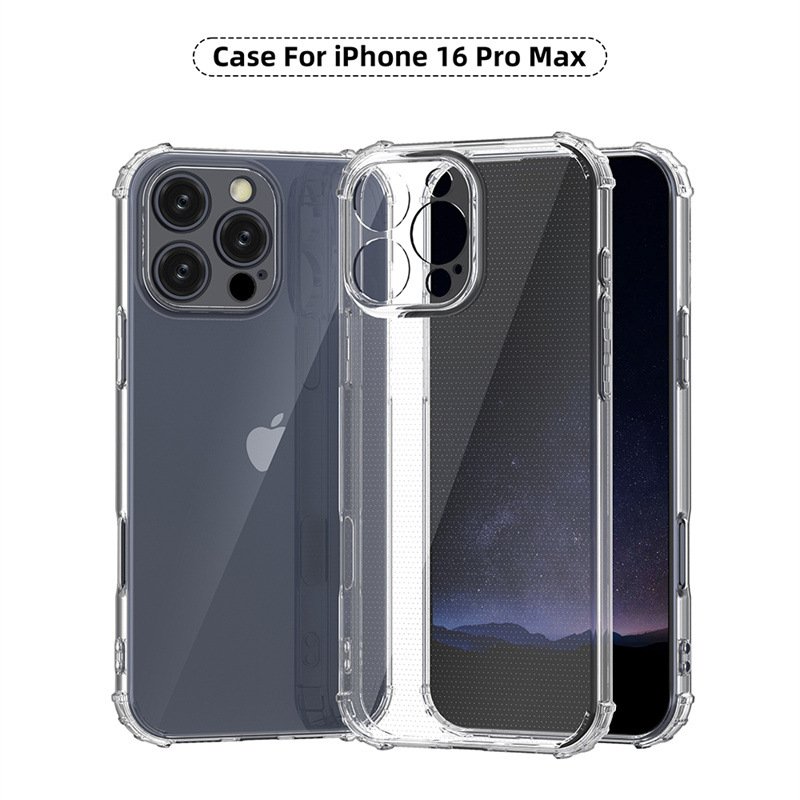 Ultra-Thin Transparent Anti-scratch PM Clear Soft TPU Phone Back Cover for iPhone 16 15 14 Samsung Mobile Cases