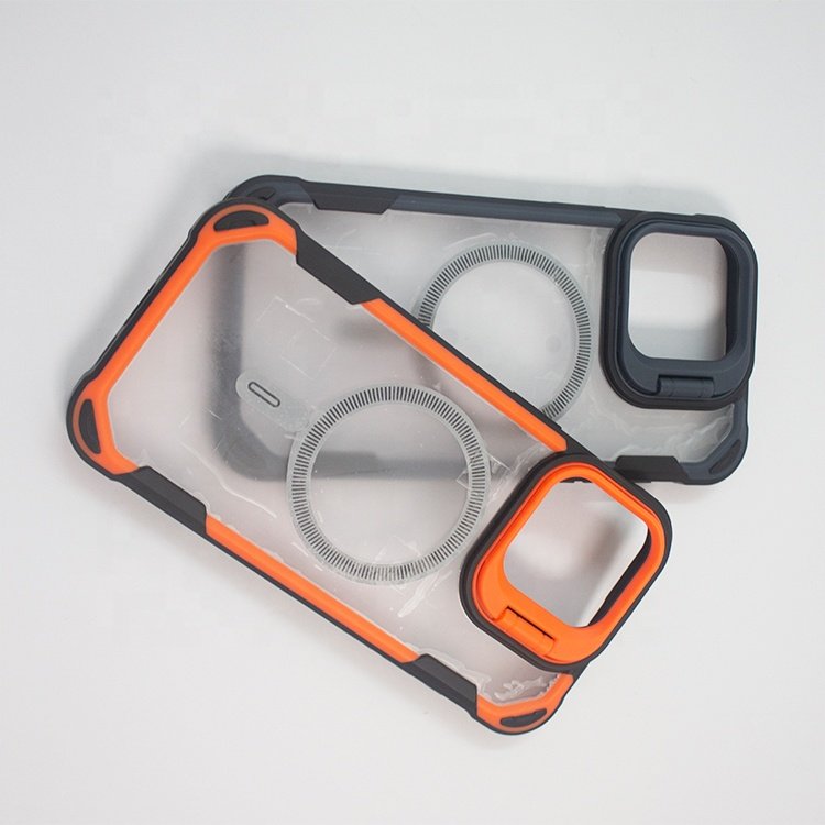 Transparent Cover supplier custom Magnetic Camera Holder Magnet Assurance Mobile Phone Case for iPhone 16