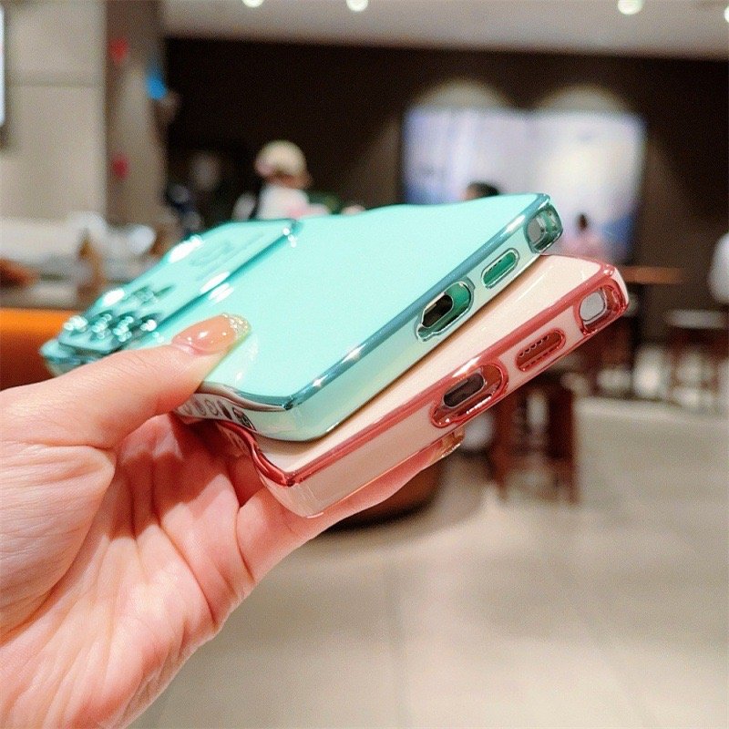 TPU Shockproof Luxury Plating Cute Love Heart Wave Soft Silicone Mobile Phone Case for Samsung A15 A25 A55 S23 S24U