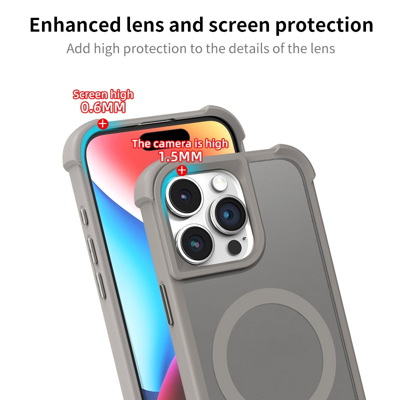 Phone Case For IPhone 15 16 Pro Max Magnetic Wireless Charge Custom Translucence Mobile Cover For IPhone 15 16 Pro