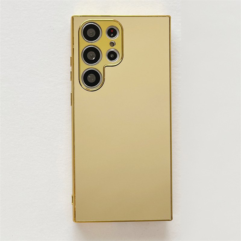 For Samsung Galaxy S24 Ultra Electroplated Makeup Mirror Mobile Phone Case Anti-Fall For S23 S22 S21 Plus Protective Back Cover