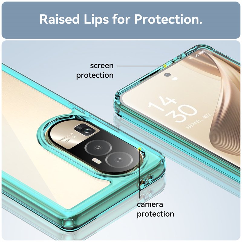 Transparent Case For OPPO Reno 10 11F Realme C65 12 Pro + High Quality TPU PC Hard Mobile Phone Case Cover For For OPPO A60 4G