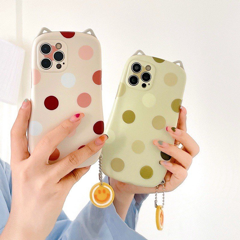 Cute Ear Wave Point Soft Silicon Phone Case for iphone 12 11 7 8 Plus