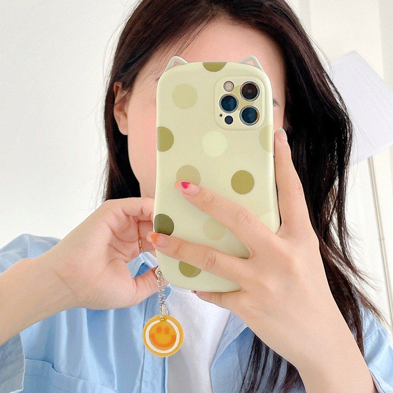 Cute Ear Wave Point Soft Silicon Phone Case for iphone 12 11 7 8 Plus