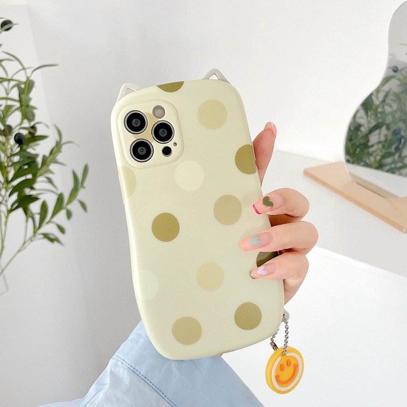 Cute Ear Wave Point Soft Silicon Phone Case for iphone 12 11 7 8 Plus