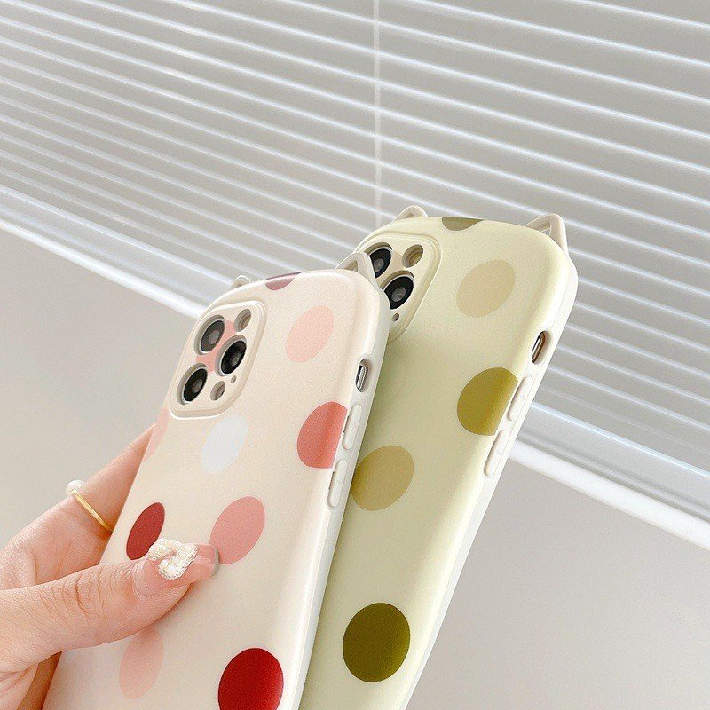 Cute Ear Wave Point Soft Silicon Phone Case for iphone 12 11 7 8 Plus