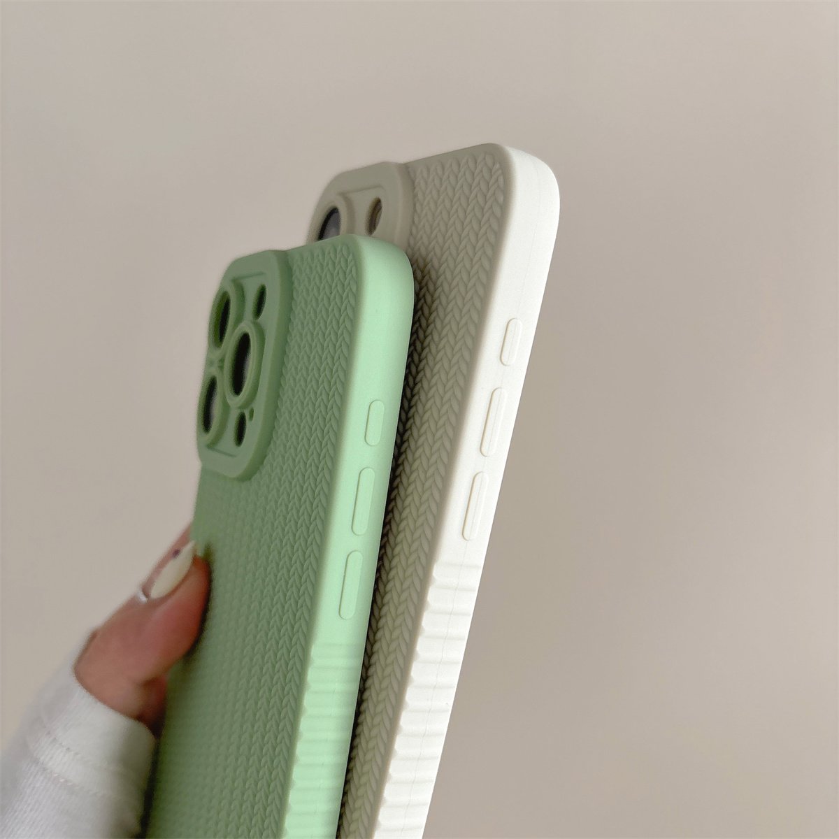 Candy Color Woven Pattern TPU Soft Cover Mobile Phone Cases For Iphone 15 14 13 12 11 Pro Max XSMax XR 7 8 Plus