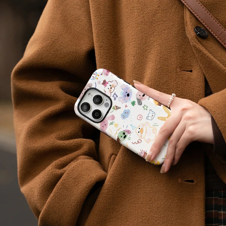 Many Animals Cartoon Cute Phone Case for IPHONE 15PRO MAX 14 13 12 11 PRO Plus 15pro Acrylic TPU Two in One Mobile Phone Cases