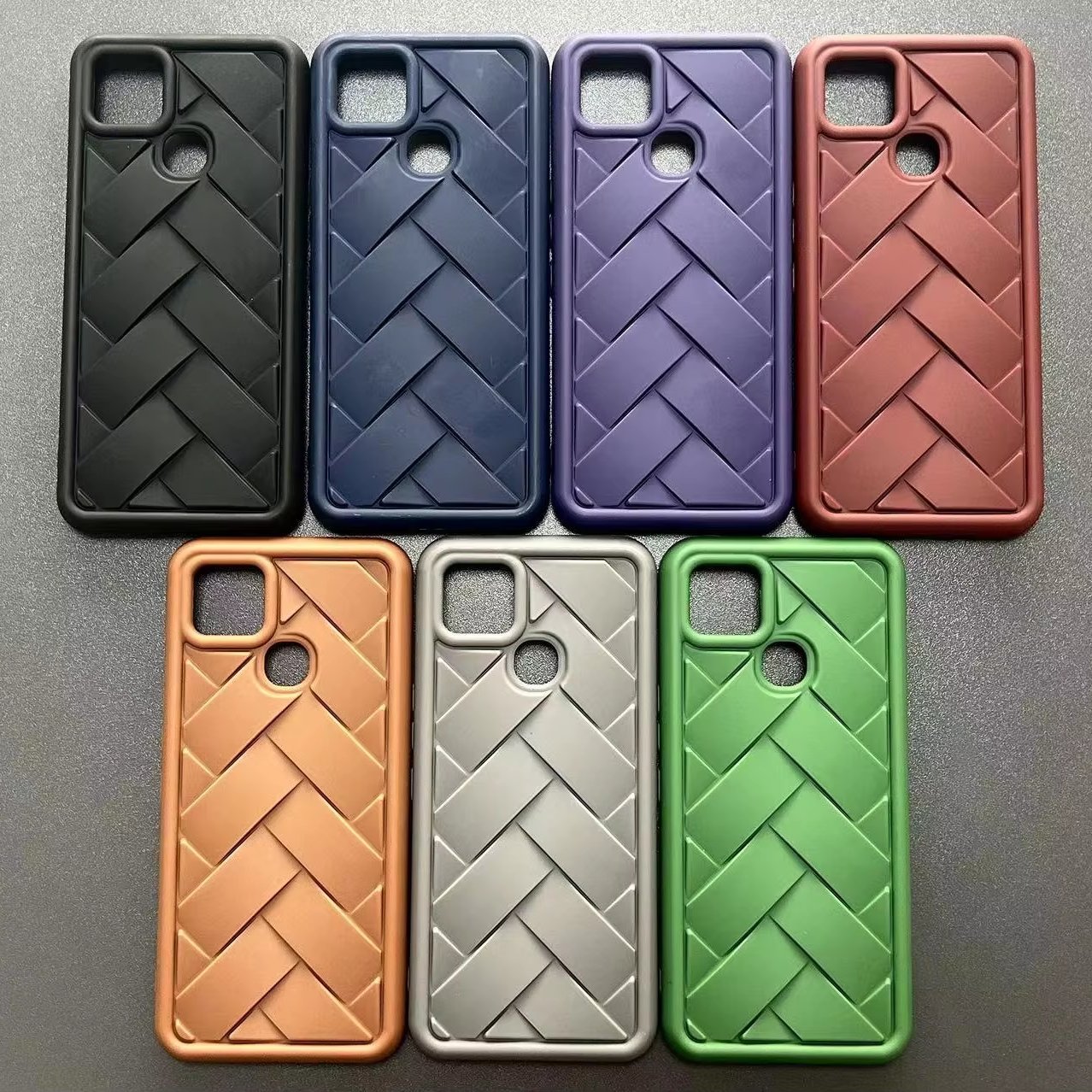 Big Hole Soft TPU Woven Pattern Skin Friendly Mobile Phone Case For Tecno Spark 20P/20 Pro/20/Spark Go 2024/Pop 8