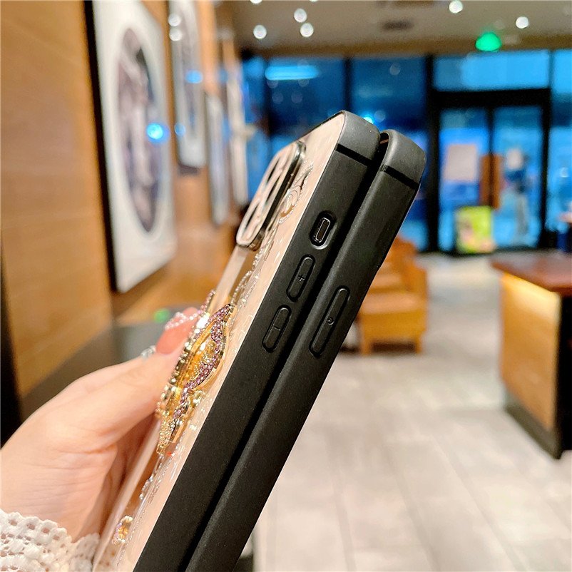 Mobile Phone Case For 14 13 Mini Pro 12 11 Women Luxury Phone Cover With Stand