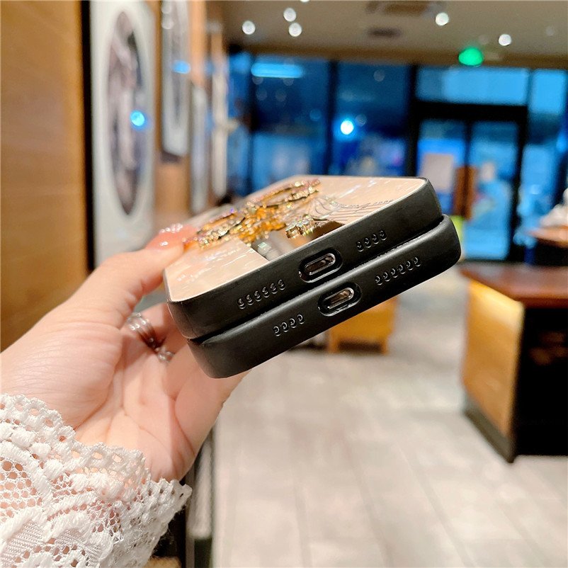 Mobile Phone Case For 14 13 Mini Pro 12 11 Women Luxury Phone Cover With Stand