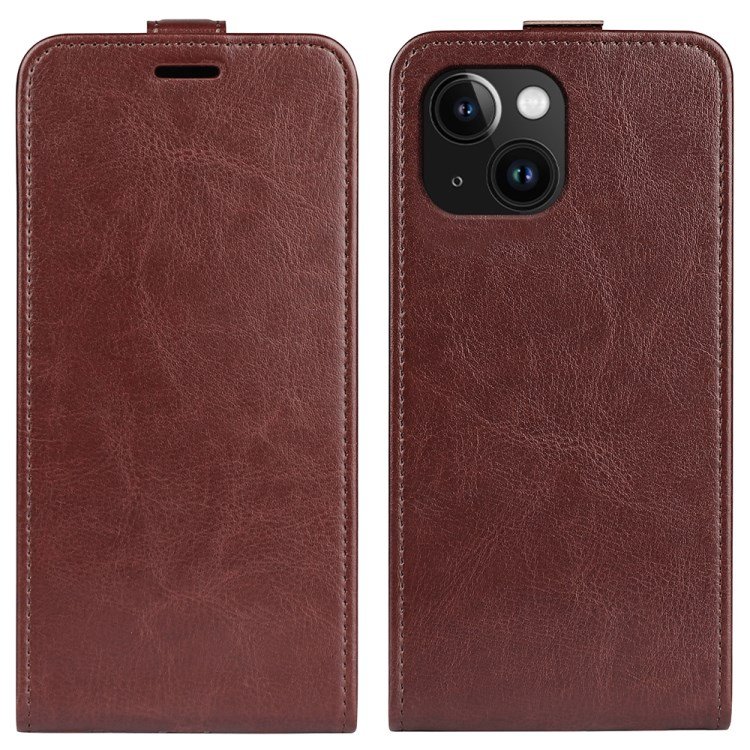Phone Case for iPhone 15 Plus 15 Pro Max Series Drop Proof Vertical Flip PU Leather Mobile Phone Cover with Card Slots