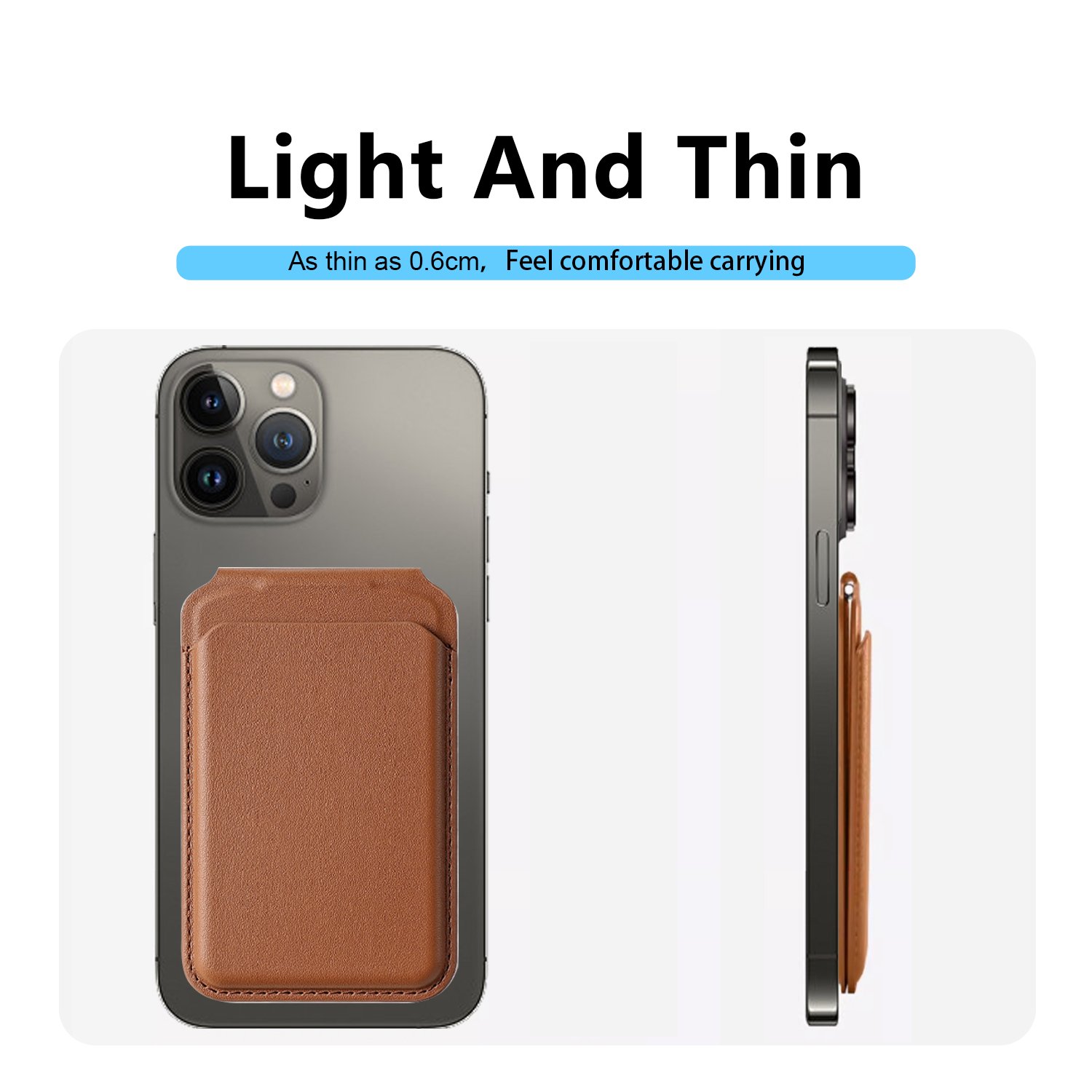 Detachable Safe Card Holder Put 10 Cards Strong Magnet PU Mag Leather Wallet Stand Magnetic Wallet For iPhone