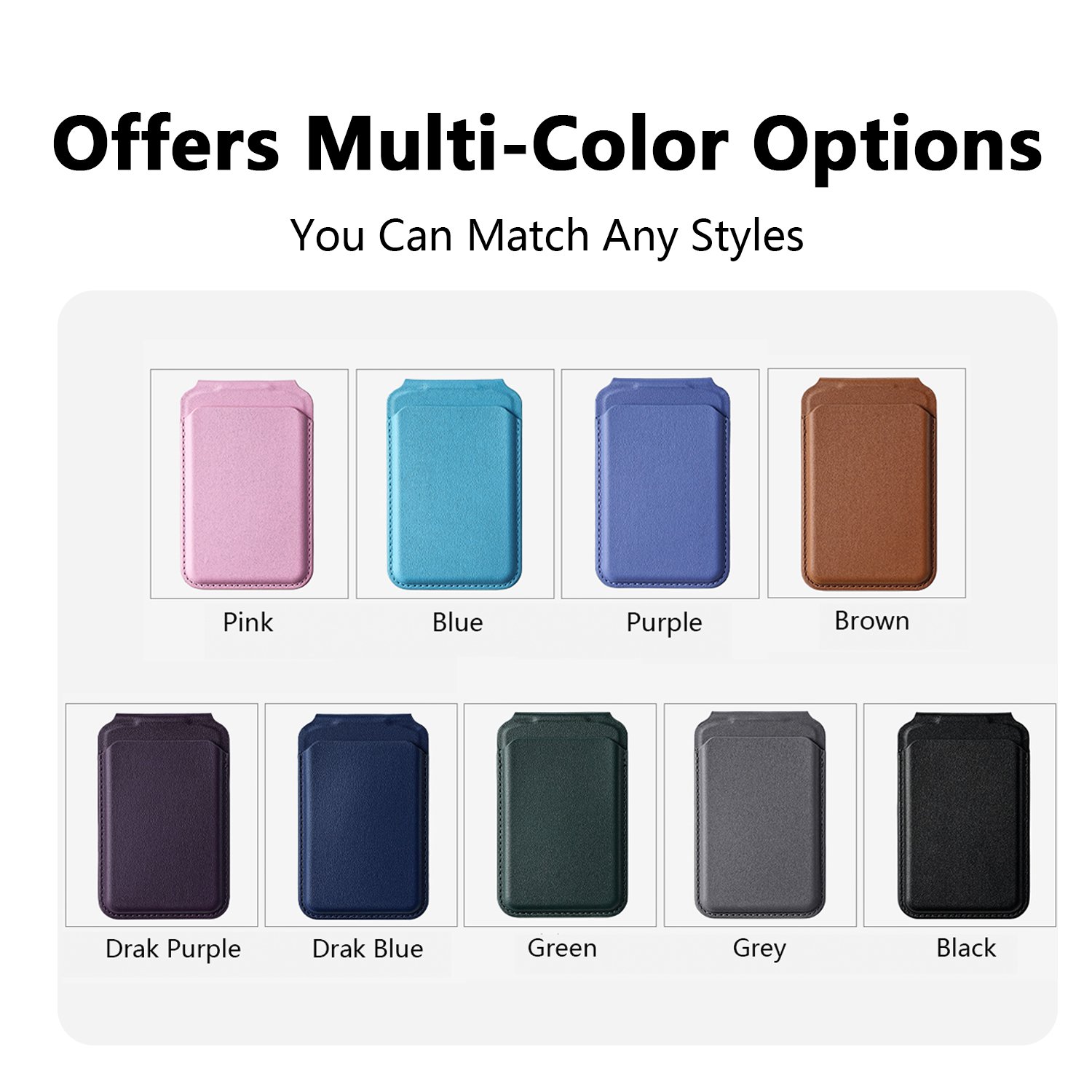 Detachable Safe Card Holder Put 10 Cards Strong Magnet PU Mag Leather Wallet Stand Magnetic Wallet For iPhone
