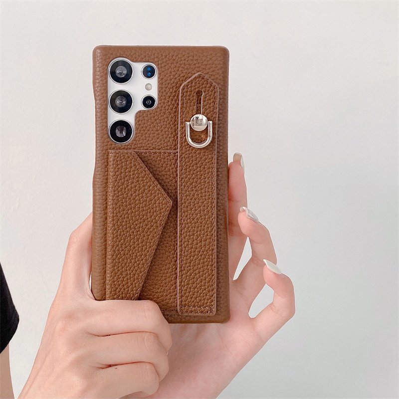 Exquisite Luxury Fashionable Leather Wristband Phone Case For Samsung Galaxy S23 S24 Ultra