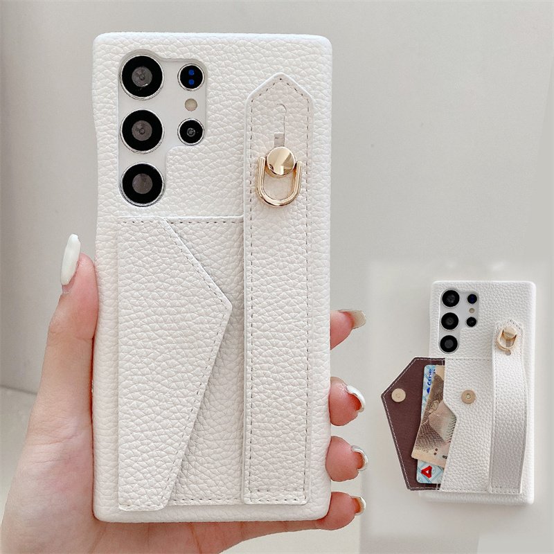 Exquisite Luxury Fashionable Leather Wristband Phone Case For Samsung Galaxy S23 S24 Ultra