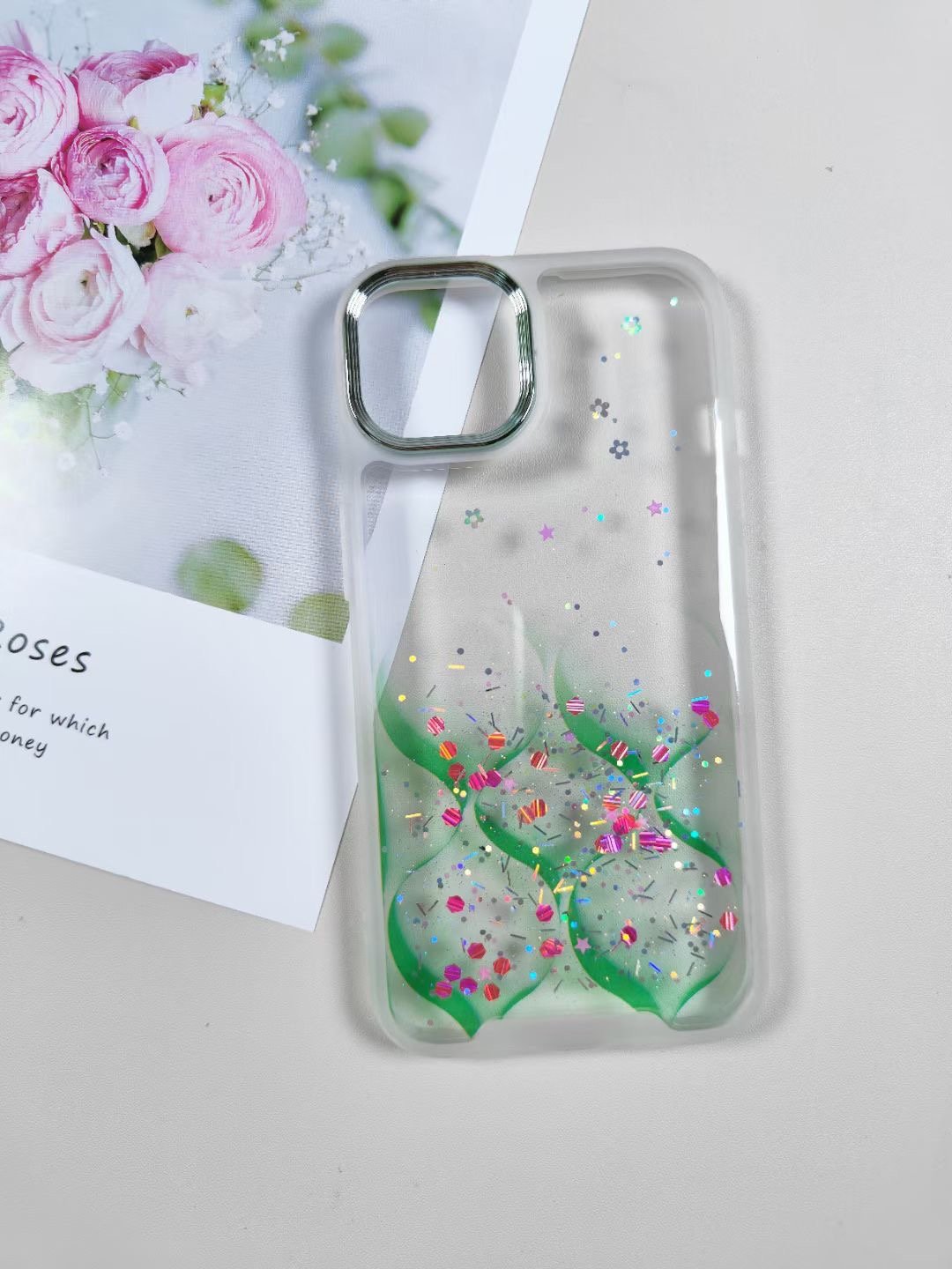 2024 High Quality Clear Soft Phone Case FOR iPhone 16 Pro Max Transparent Dropping Adhesive Plating Protective PC Wallet Cover