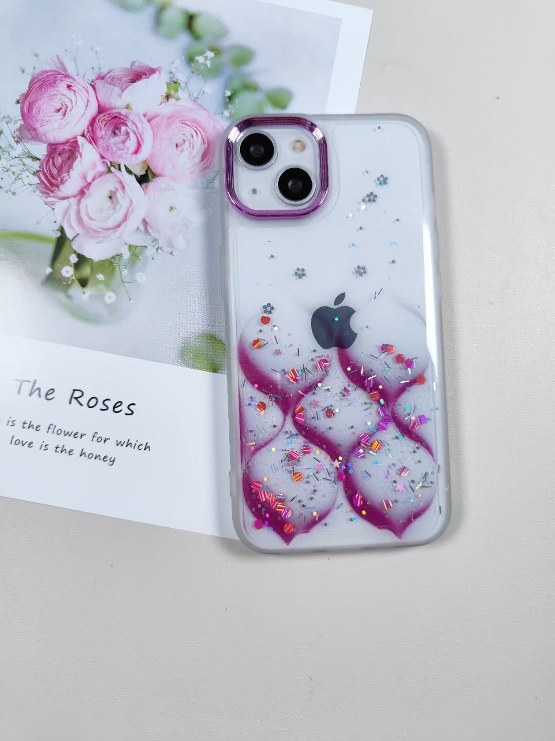 2024 High Quality Clear Soft Phone Case FOR iPhone 16 Pro Max Transparent Dropping Adhesive Plating Protective PC Wallet Cover