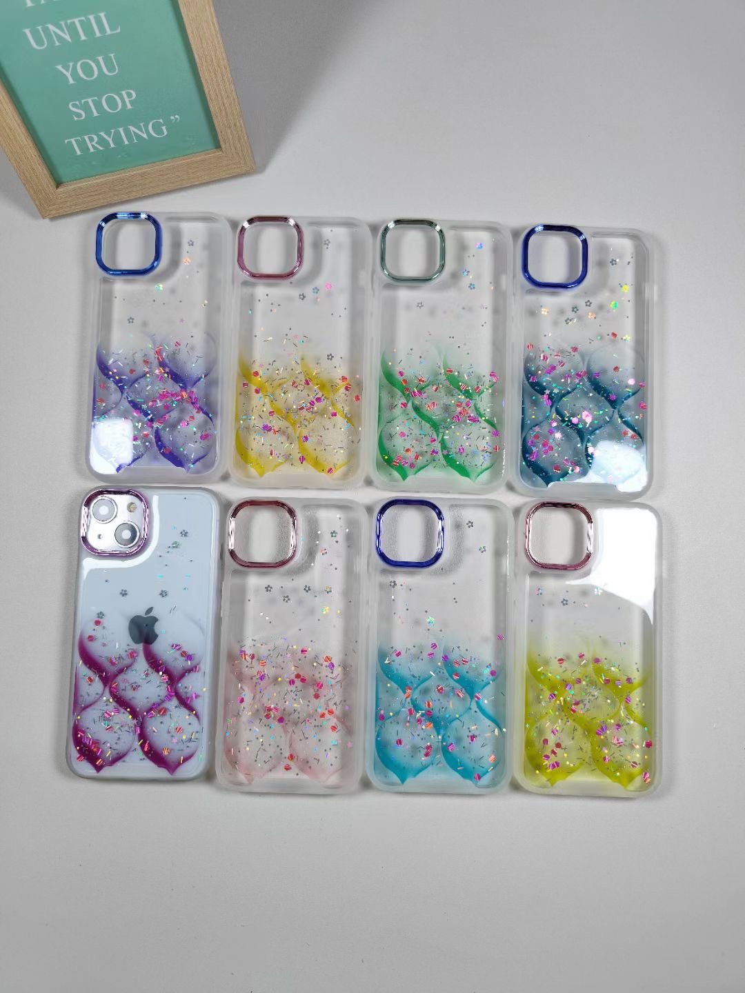 2024 High Quality Clear Soft Phone Case FOR iPhone 16 Pro Max Transparent Dropping Adhesive Plating Protective PC Wallet Cover