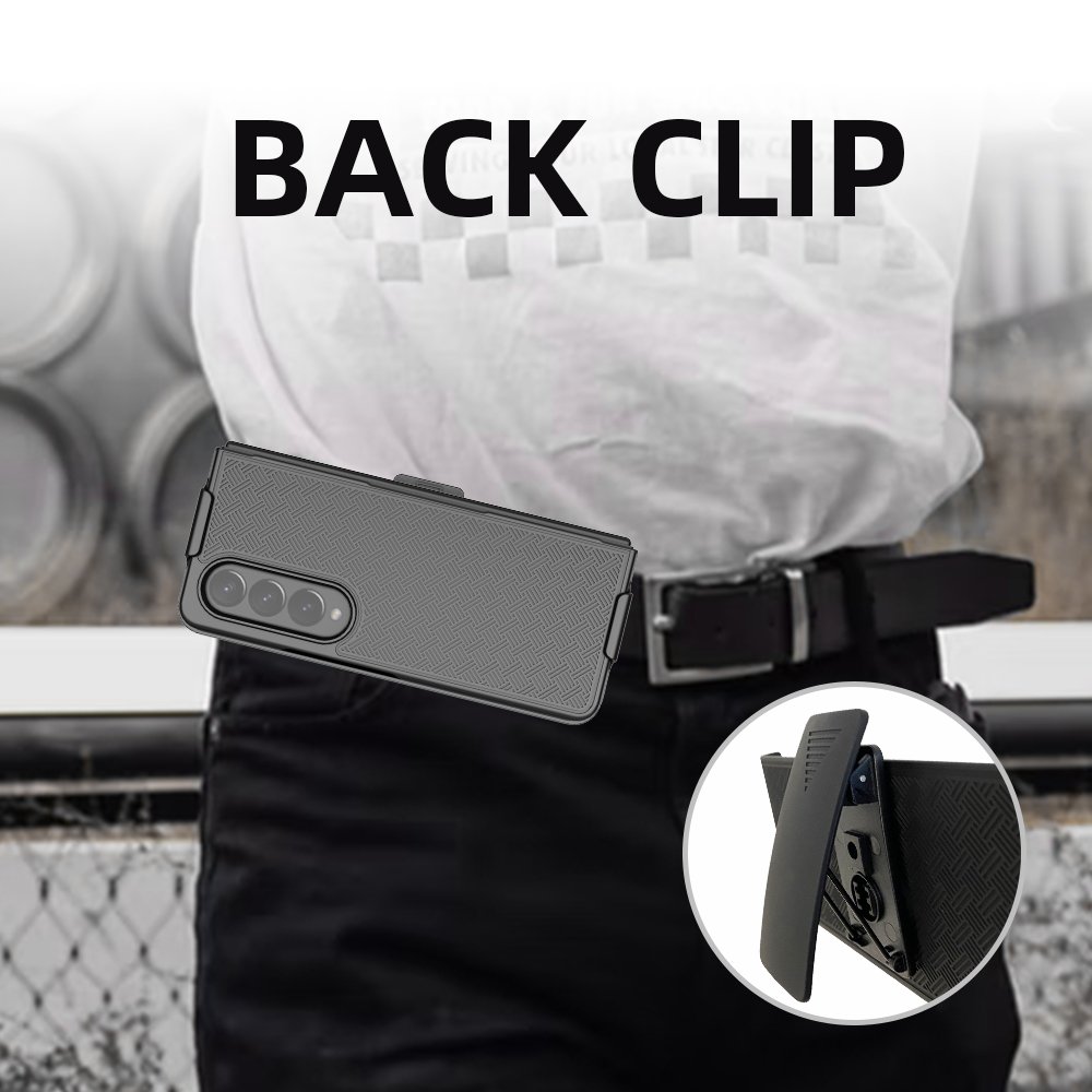 Wholesale New For Samsung Galaxy Z Fold 4 Folding Holster Belt Clip Back Cover Hard PC Shockproof Mobile Phone Case