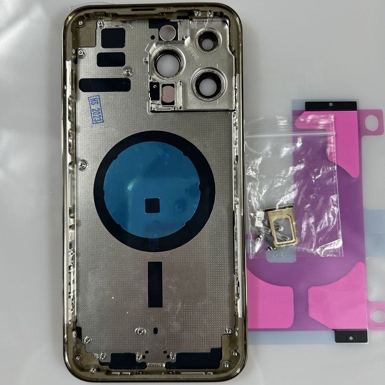 OEM Back Cover Housings For iPhone14 Rear housing Cover Case for iphone 14 Plus 12 13 14 Pro Max Battery Door Chassis+Side Keys