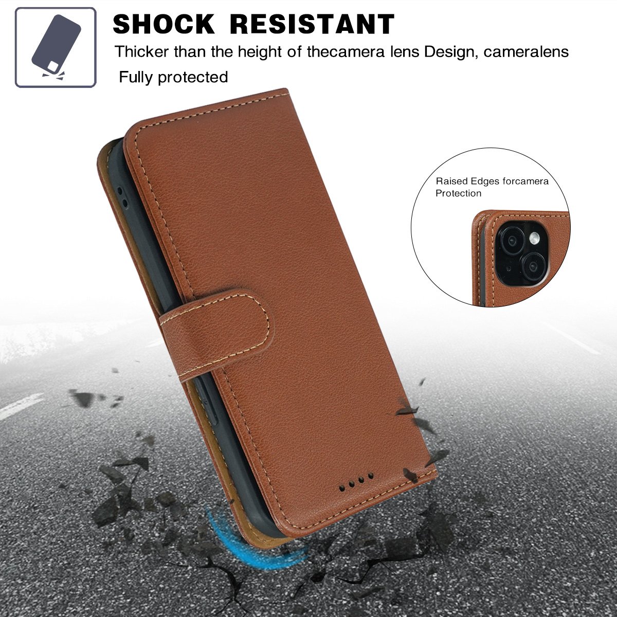 Creative Card Holder RFID Wallet Flip Cover Magnetic Leather Mobile Phone Case For iPhone 15 14 Plus 16 Pro Max Bag
