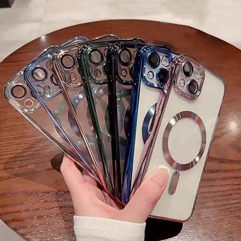 Luxury Magnetic Wireless Charge Phone Case for iPhone 16 15 14 13 11 12 Pro Max Mini Plus XS Max XR X Armor Cover