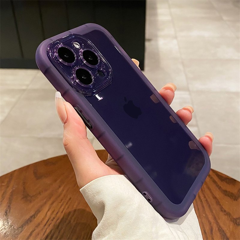 For iPhone 14 Pro Max Purple Translucent Shockproof Silicone Bumper Phone Case For iPhone 14 13 12 11 Pro Max Plus X XR XS Cover