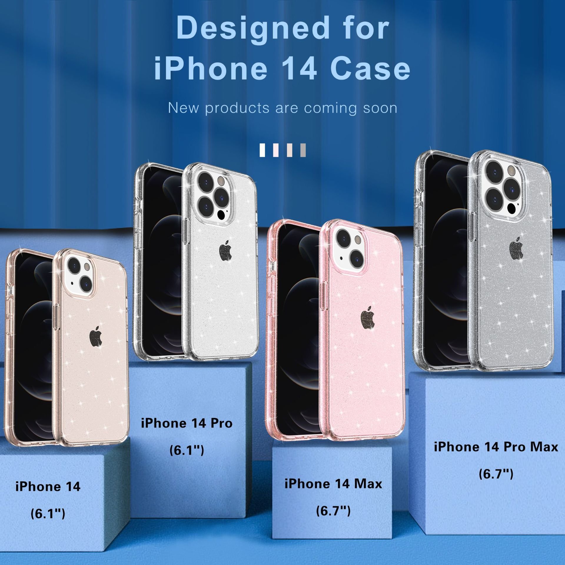 Clear Glitter Mobile Phone Cases&Bags For iPhone 14 Pro Max 14 Plus Phone Case Cover For Samsung Galaxy S23 Ultra