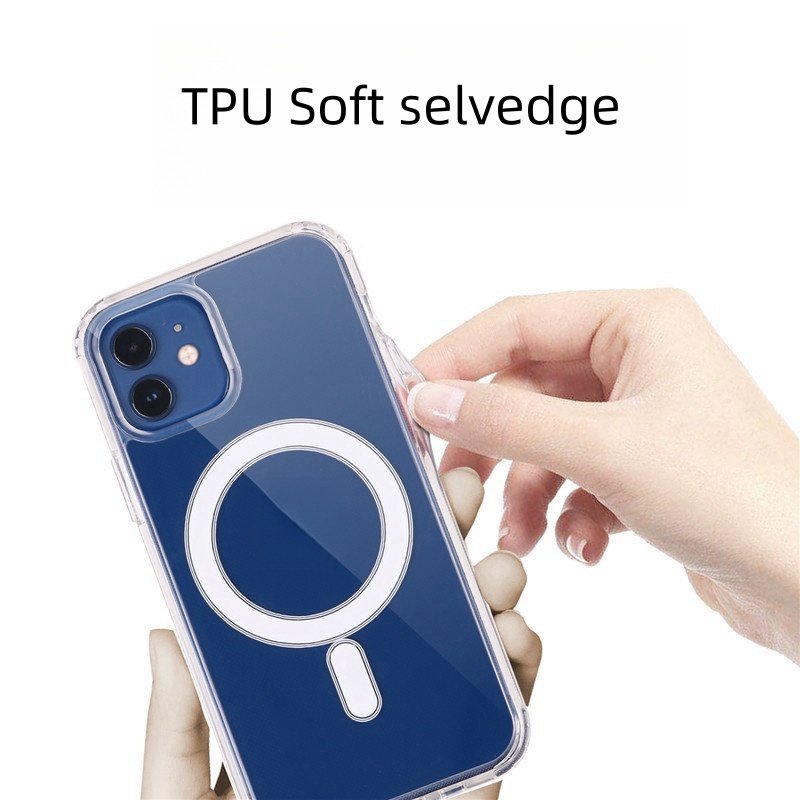 Original Clear For Magnetic Wireless Charging Phone Case For Phone 16 15 14 13 12 pro max plus mini cover