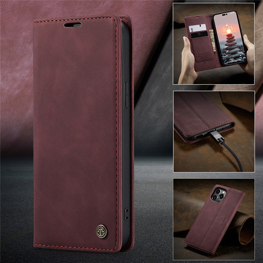 New Caseme Wallet Card Holder Multifunctional Flip Mobile Case High-Quality Leather Phone Cover For iPhone15 14 13 Pro Max