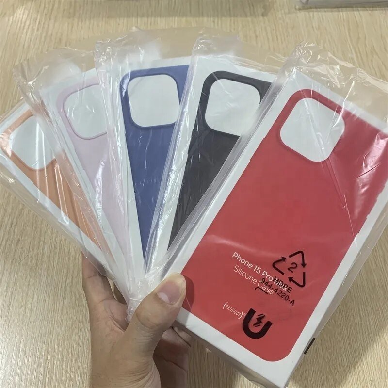 Original Liquid Silicone Magnetic Protective Case Silicone Cover Shockproof Mobile Phone case for iPhone 15 15 Plus Pro Max
