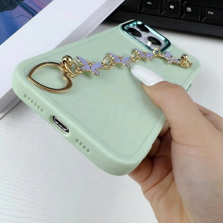 newest design for samsung s20 s21 s22 s23 s24 fe plus ultra plalting bow love heart hand chain wrist strap tpu mobile phone case