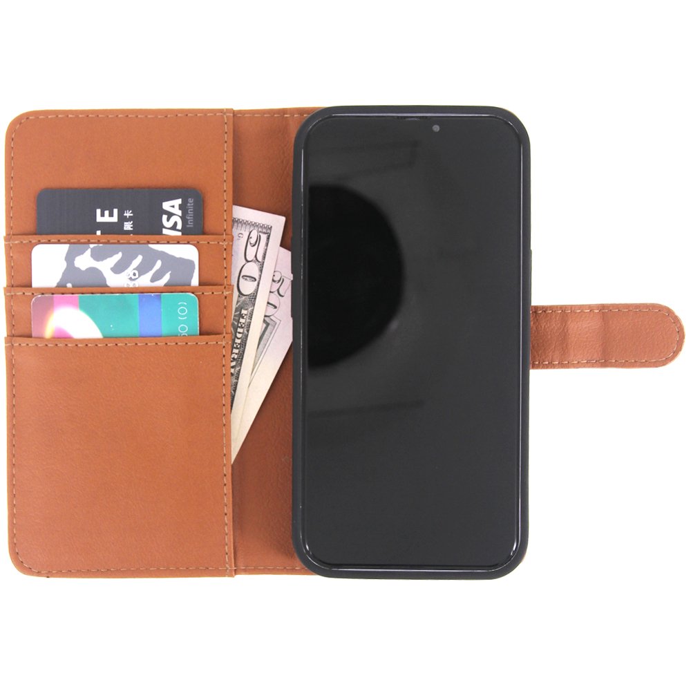 2021 brand new luxury real genuine leather flip wallet mobile phone case leather for iphone 13 mini pro max