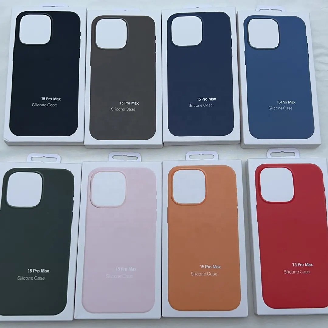 Original liquid silicone case with Pop-up Animation Liquid Magnetic Silicone Phone Case with Logo for iPhone 12 13 14 15 Pro Max