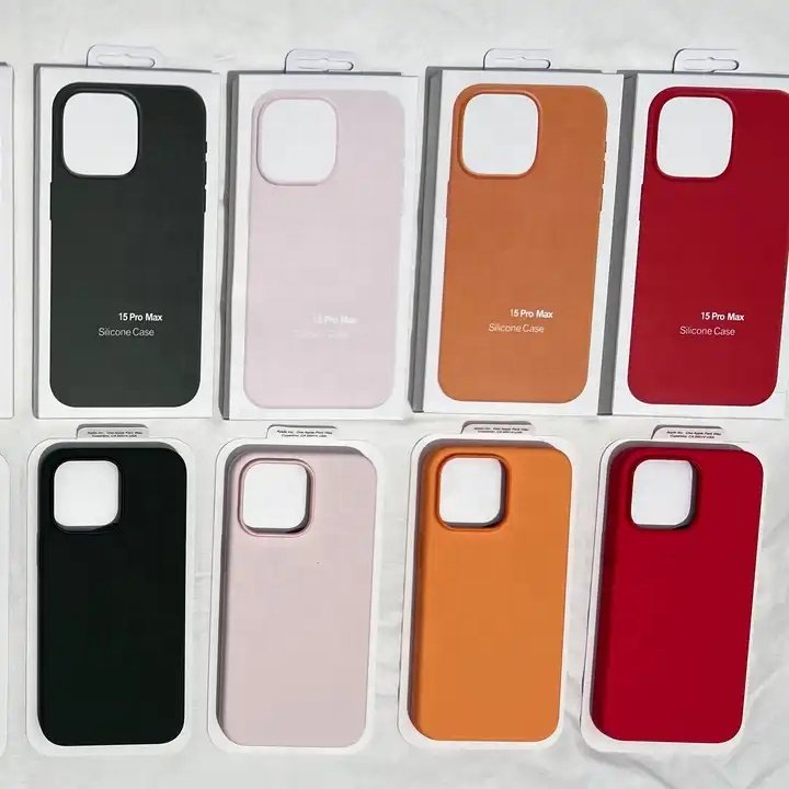 Original liquid silicone case with Pop-up Animation Liquid Magnetic Silicone Phone Case with Logo for iPhone 12 13 14 15 Pro Max