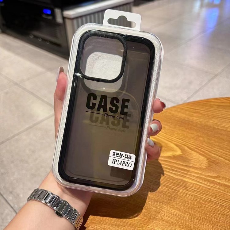 Retail Package Transparent Clear Colored TPE Shockproof Bumper Soft Phone Case for iPhone 15 Pro Max 14 13 12