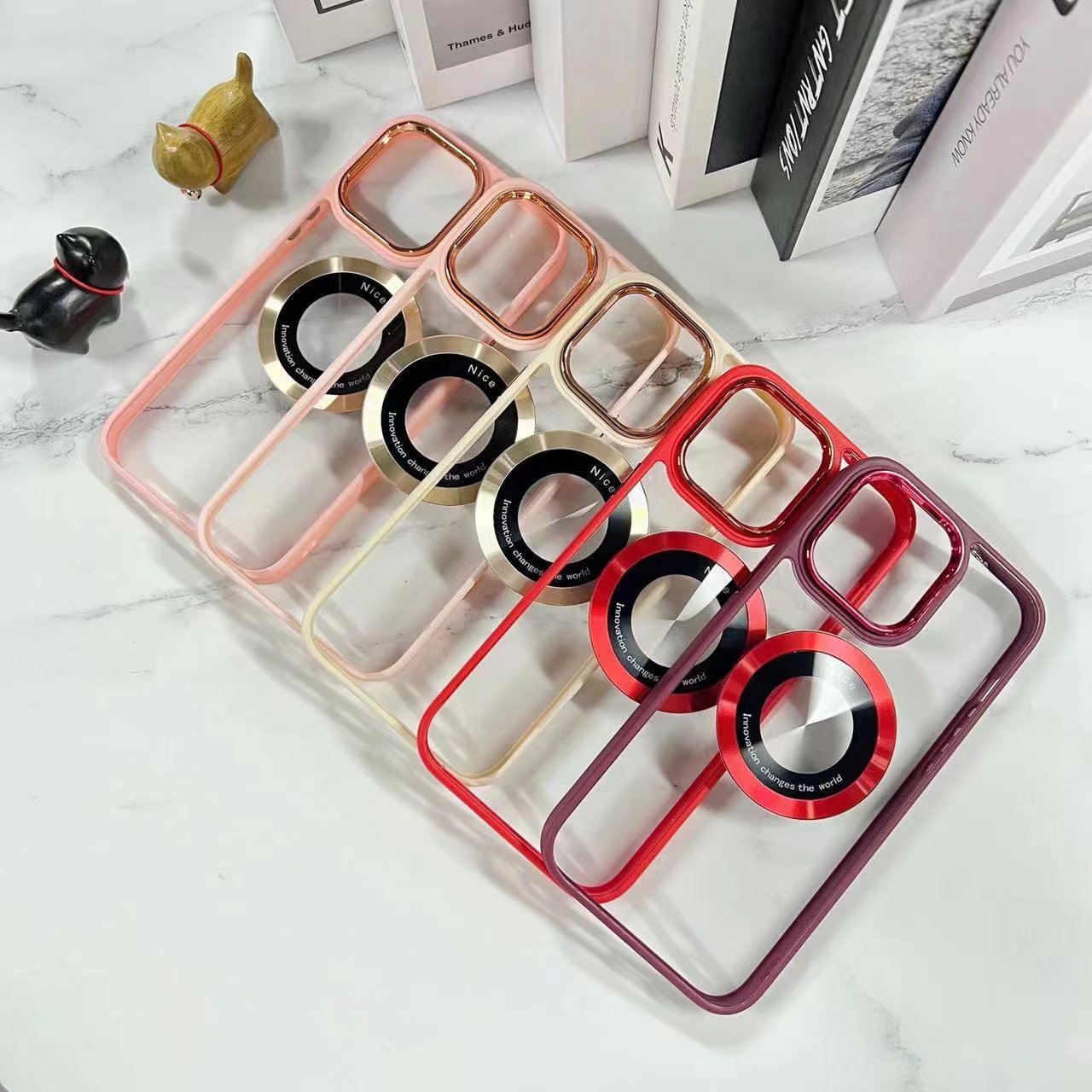 New Design Metal Ring Magnet Case for iPhone 14 Max 15 16 Pro Max Mobile Phone Charger PC Case Compatible with Models
