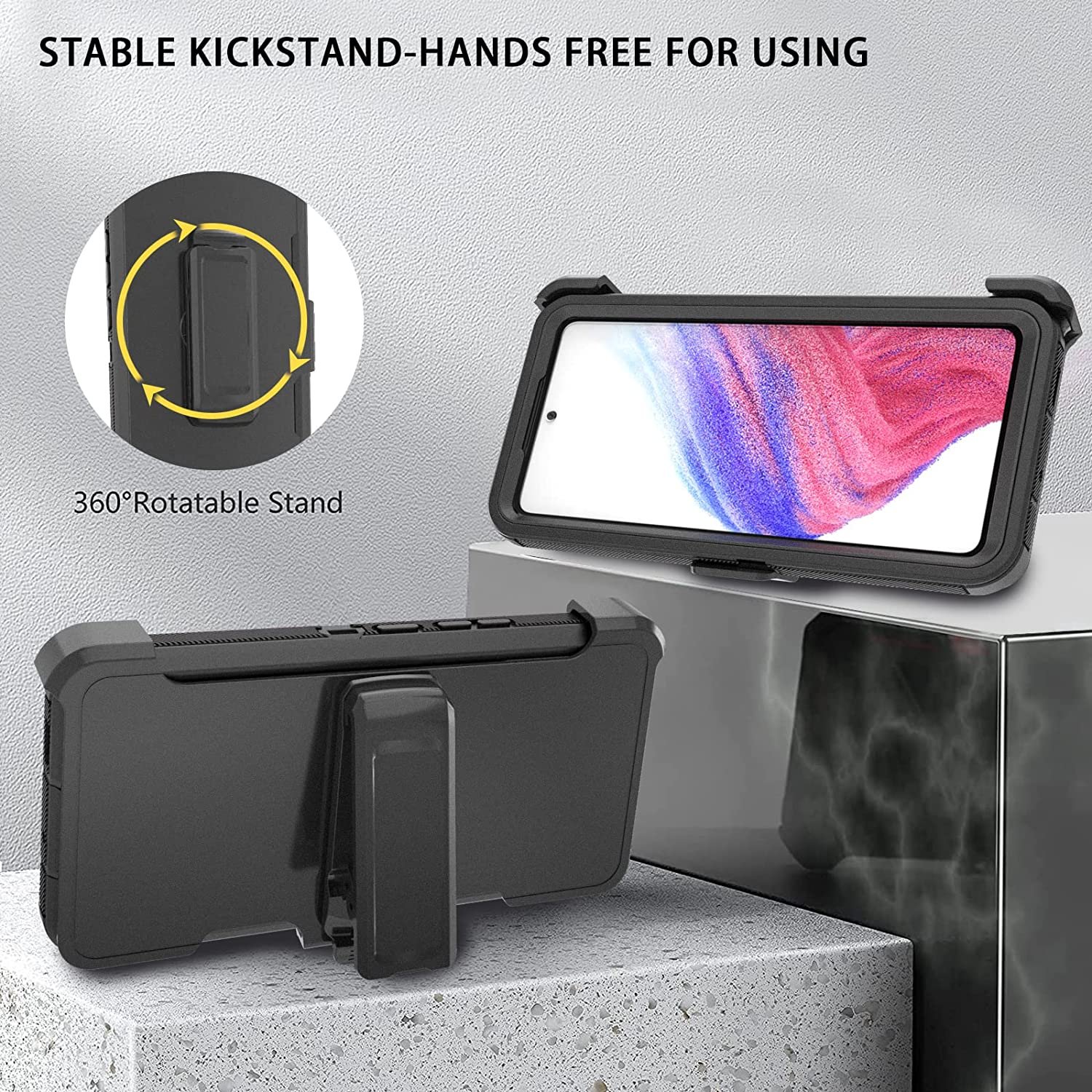 Holster Pro Rugged Belt Clip Mobile Phone Case For Samsung Galaxy A03 Core A13 A53 A73 5G Heavy Duty Defender TPU Back Cover