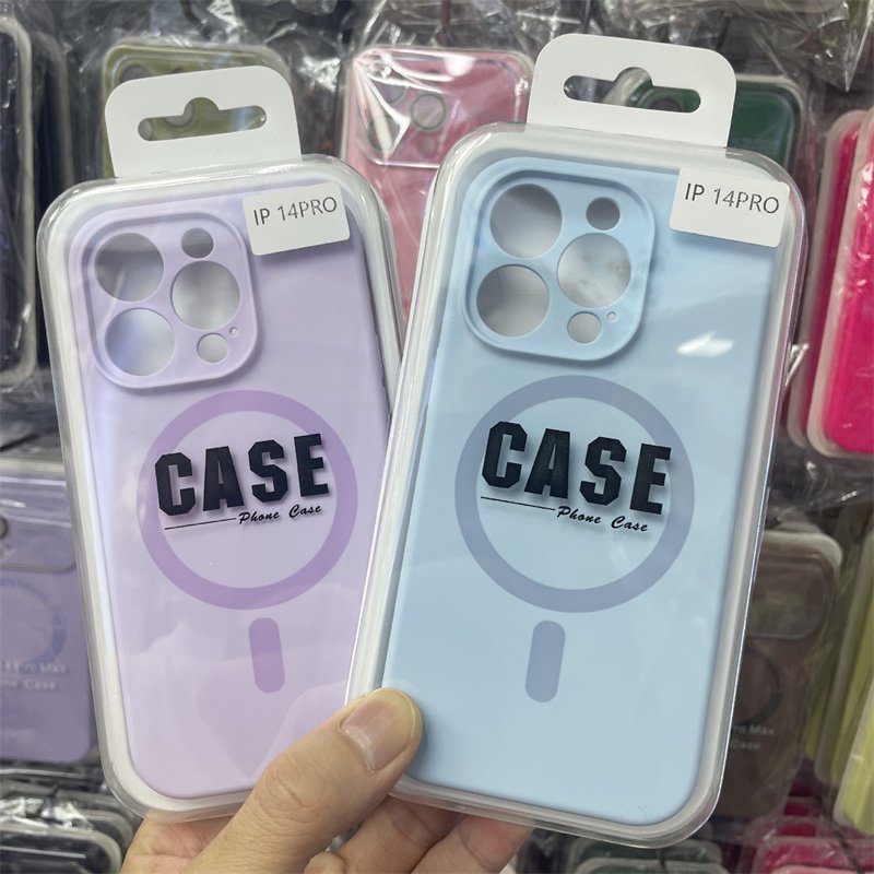 For Iphone 16 Magnetic Case Custom Microfiber Lining Magnetic Silicone Mobile Phone Case For Iphone 15 14 13 12 Pro Max