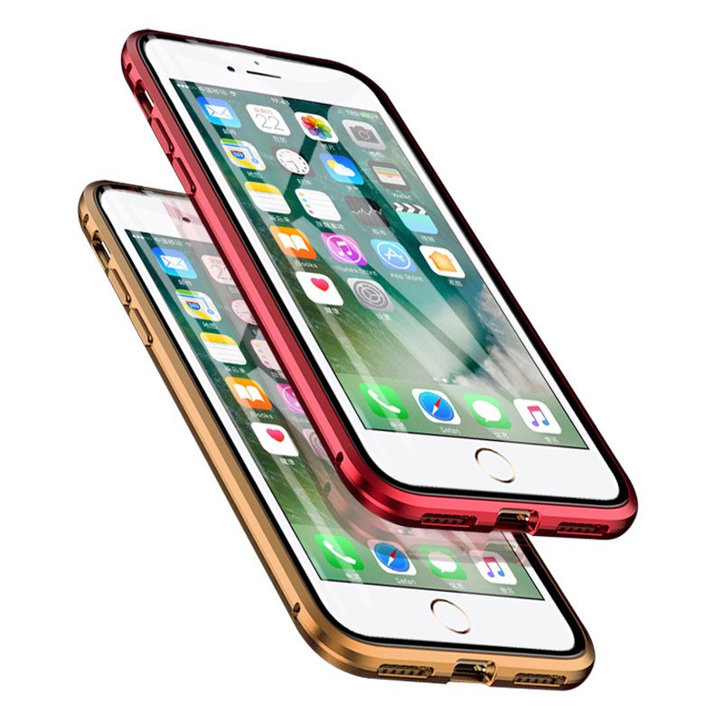Double Sided 9H Tempered Glass Full Protection Magnetic Phone Case for iPhone 7 8P X Xr Xs Max 12 13 14 Pro Max