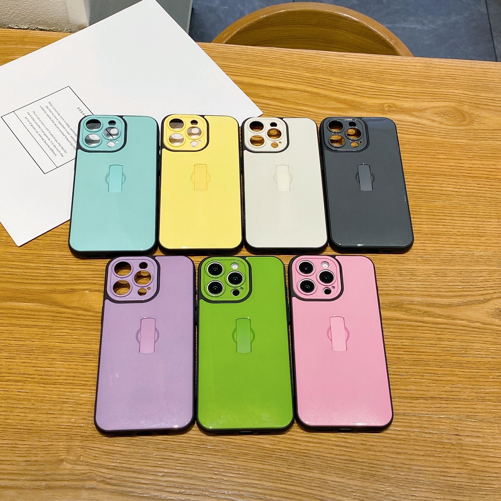 New Design Ring Stand Mobile Phone Case for iPhone 16 Pro Max Candy Color Phone Case For iPhone 16 15 14 13 12 11