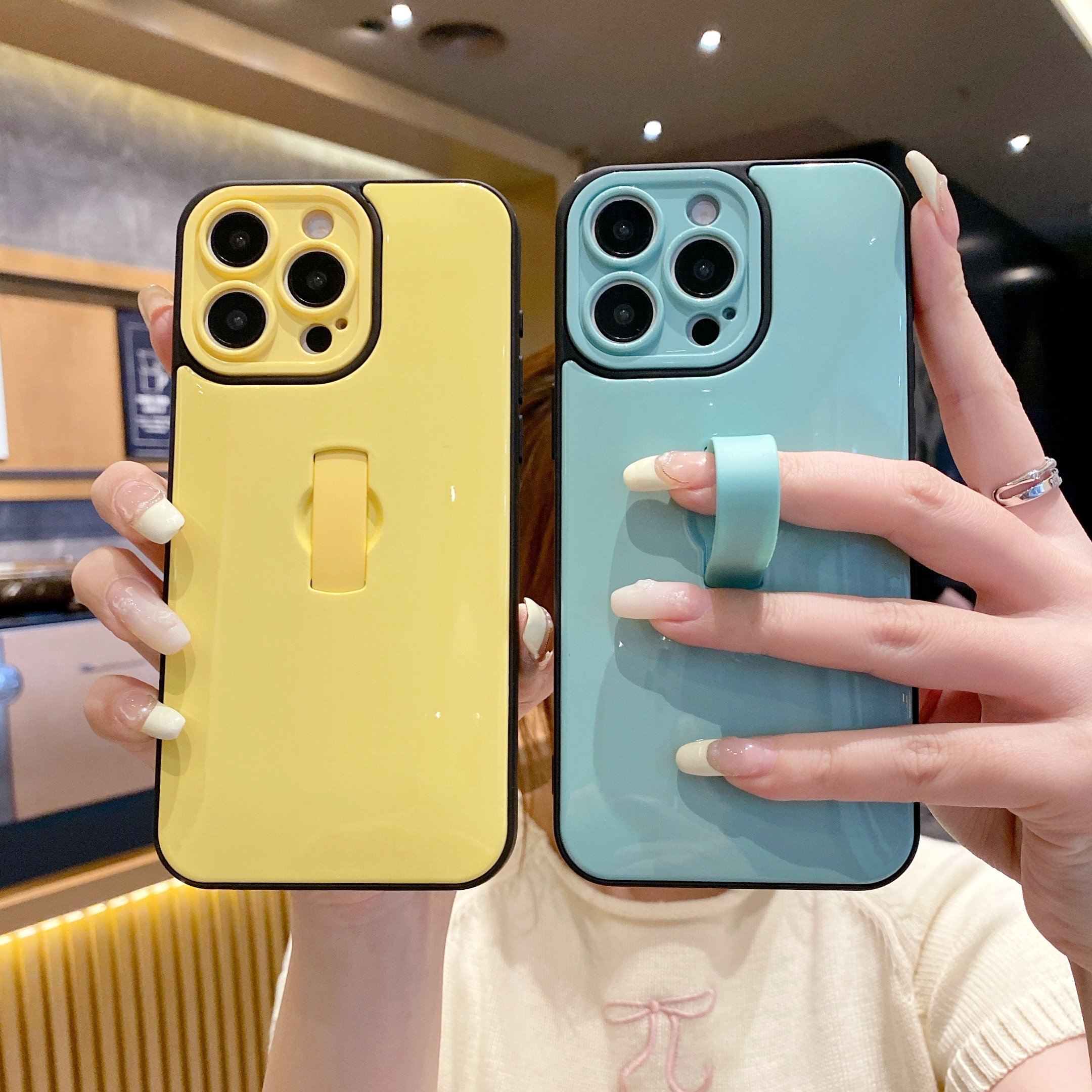 New Design Ring Stand Mobile Phone Case for iPhone 16 Pro Max Candy Color Phone Case For iPhone 16 15 14 13 12 11