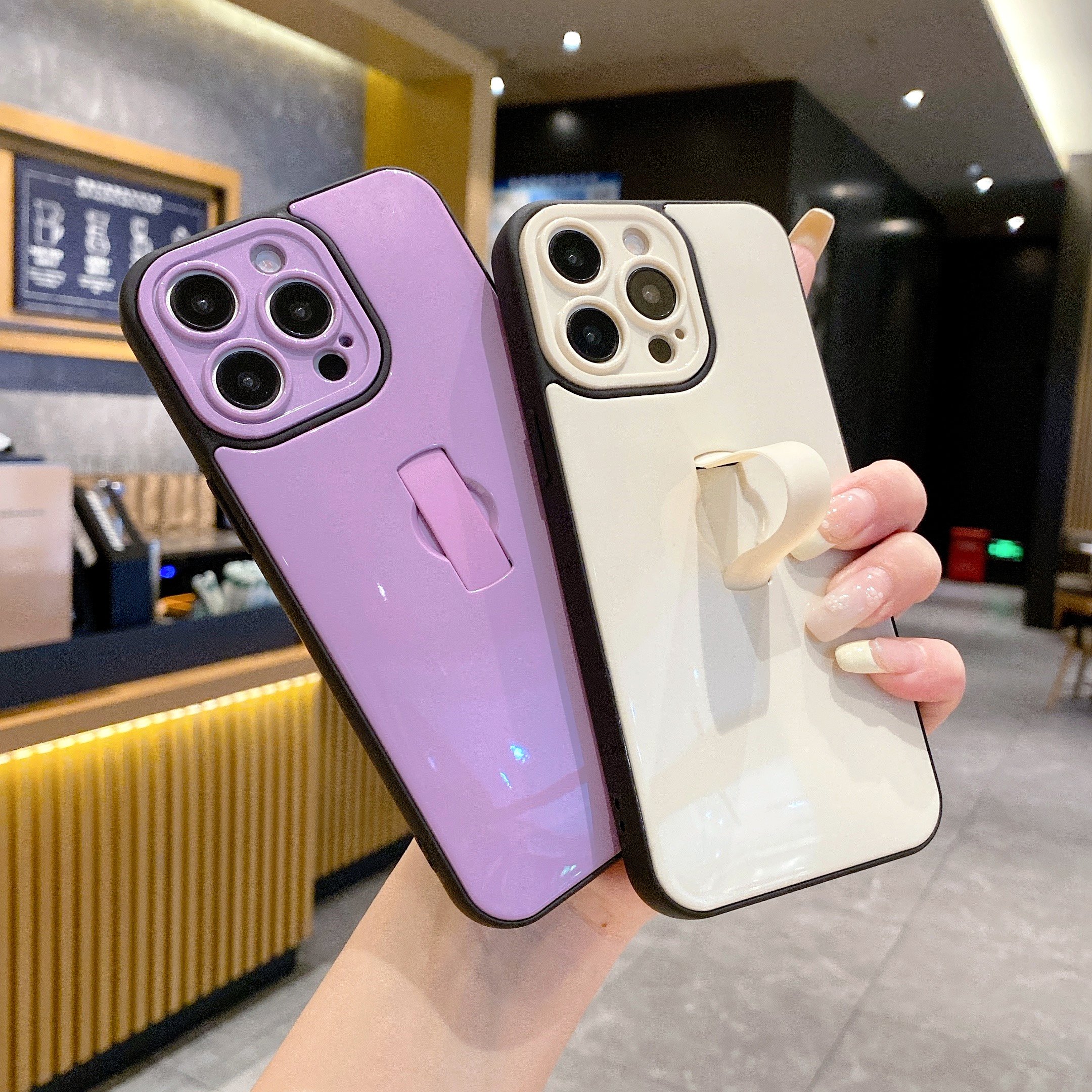 New Design Ring Stand Mobile Phone Case for iPhone 16 Pro Max Candy Color Phone Case For iPhone 16 15 14 13 12 11