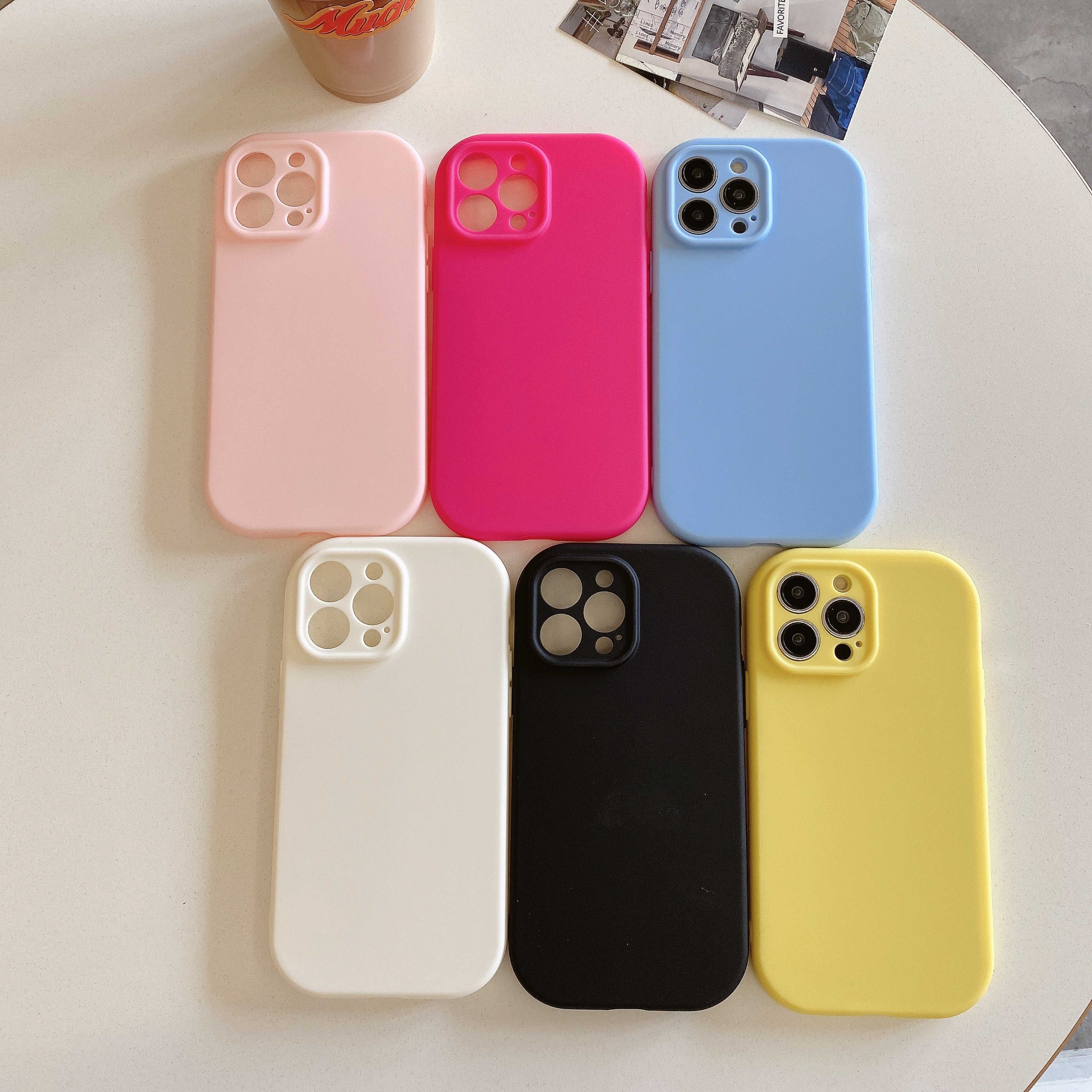 Solid color fashion modern water proof camera cover tpu plastic mobile phone case for xiaomi