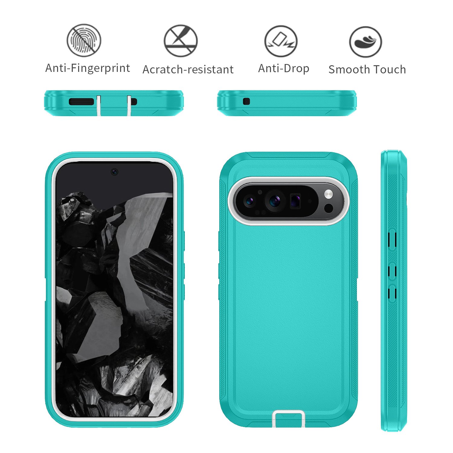 Dual-purpose full body cover hefty duty Dust- and shock-resistant phone cover for the Google Pixel 9 Pro