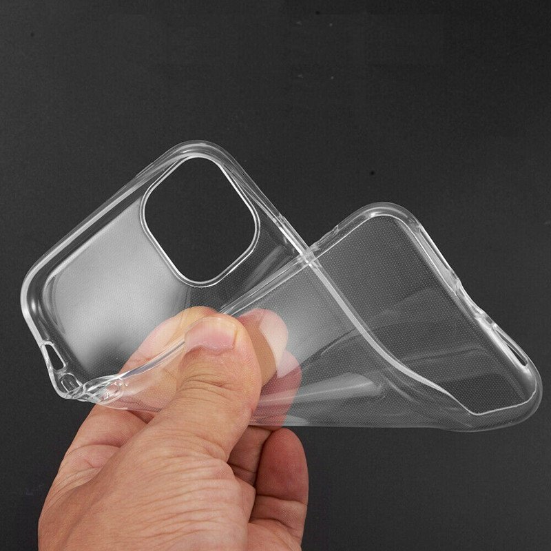 Silicone Clear Soft Shockproof Case For iPhone 15 Pro Max 14 Plus 13 12 11 Mini Transparent Case For Iphone 16 Cover