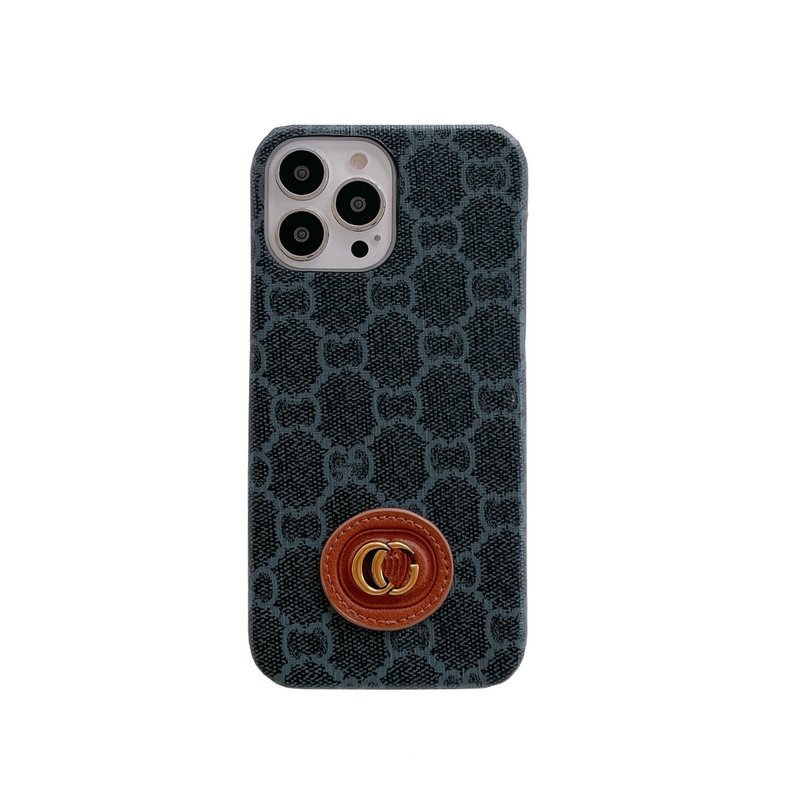 Spot wholesale hot sales for iphone15Ultra mobile phone case luxury tide brand iPhone14Promax protective case leather metal logo
