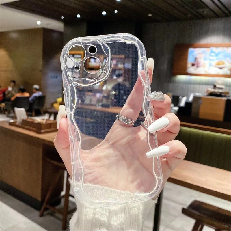 Cream Soft TPU Transparent Mobile Phone Case For iPhone 16 Pro Max 15 14 13 12 11 Xs Xr Xs Max 7 8 Shockproof Clear Back Cover