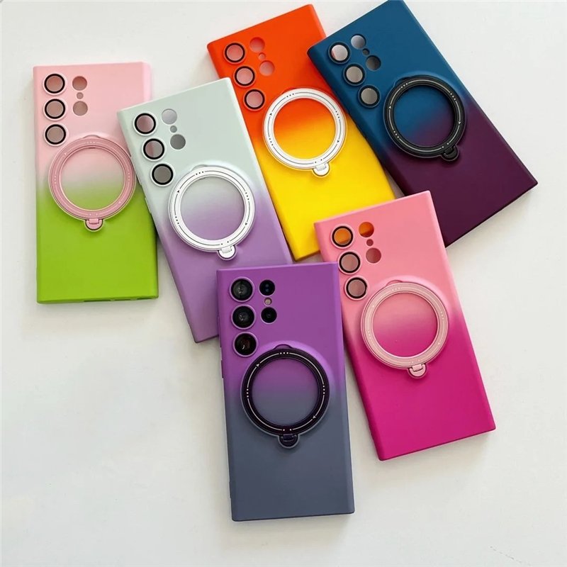 fashion double color tpu magnetic wireless charging case for Samsung S23 s24 For samsung S24 ultra case